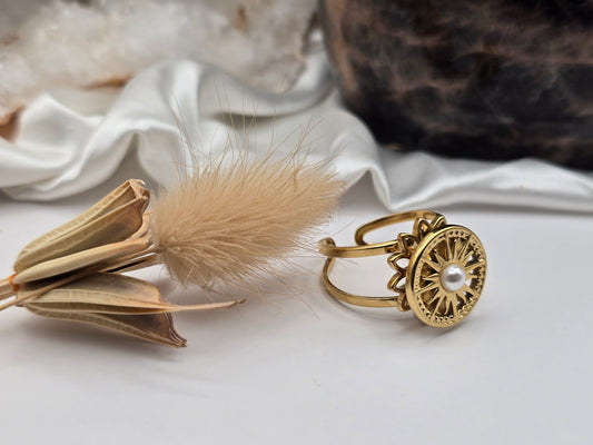 Bague Anti-Stress “Soleil & Perle”