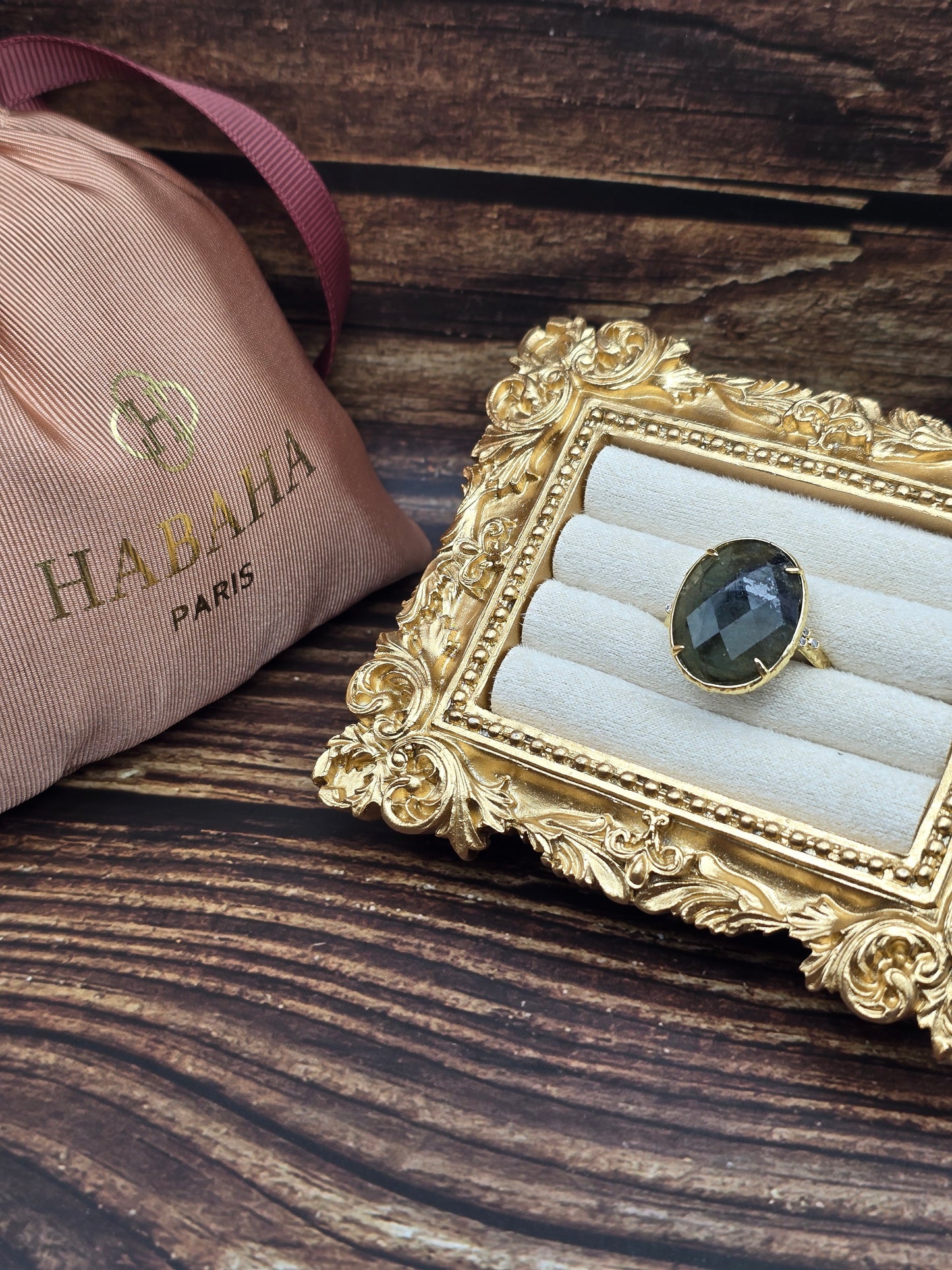 Bague " Boréalia " Labradorite