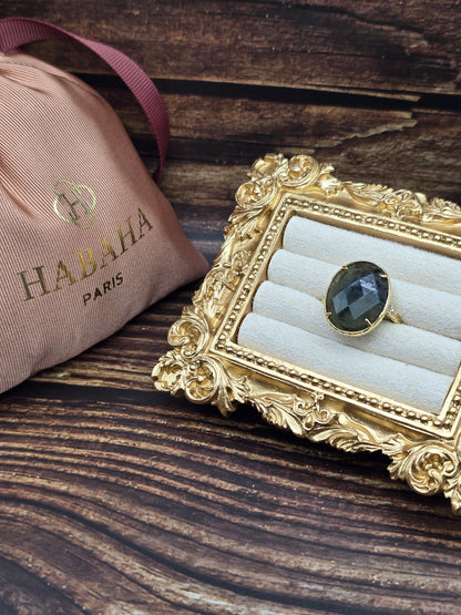 Bague " Boréalia " Labradorite