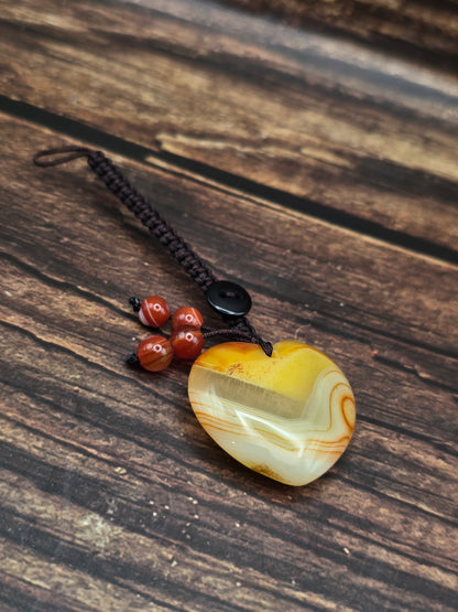 Bijou porte-bonheur Cœur en pierre naturelle