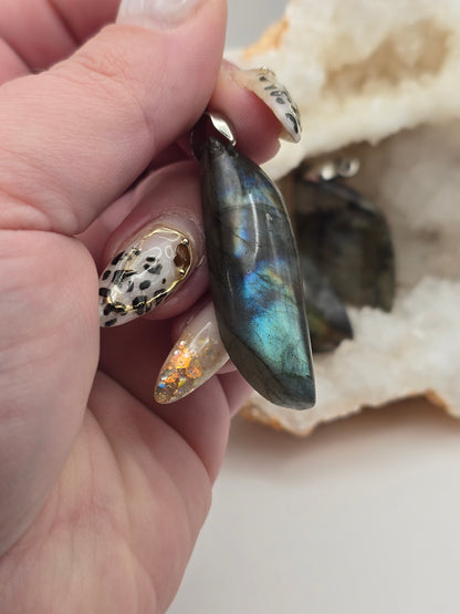 Pendentif labradorite sur chaine