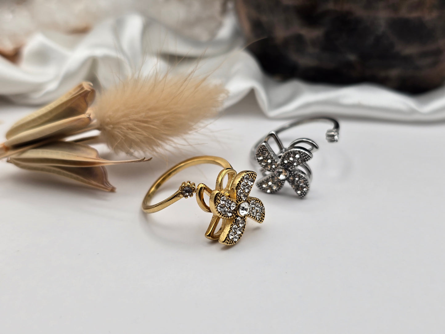 Bague anti stress " Fleur "