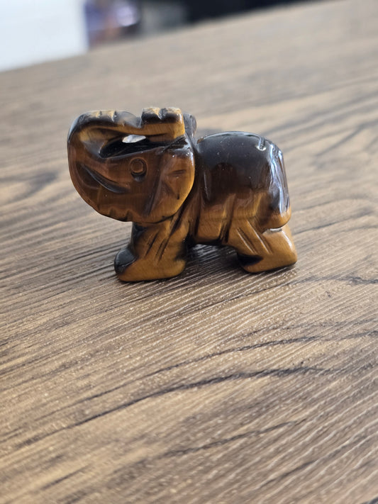 Eléphant en Œil de tigre