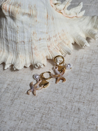 Boucles d'oreilles "Étoile oceane "