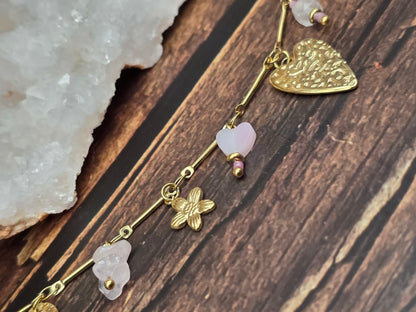 Bracelet Daphne – Quartz Rose