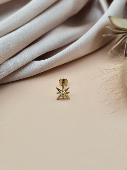 Piercing Étoile – Titane & Zirconium