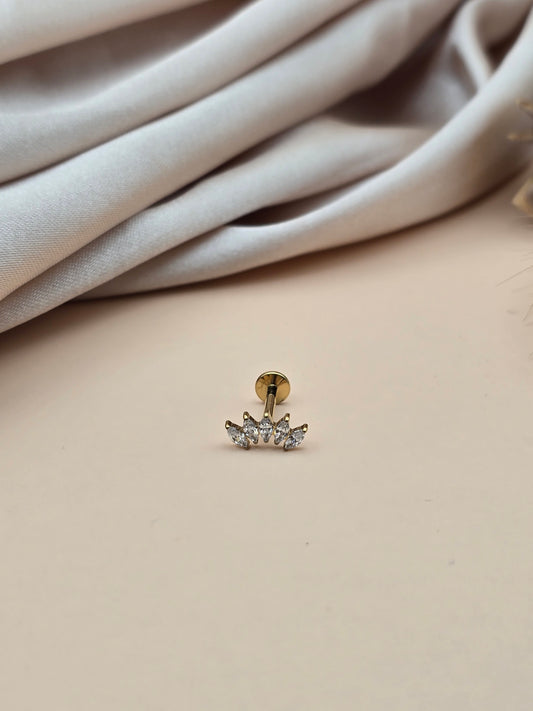 Piercing Couronne – Titane & Cristaux