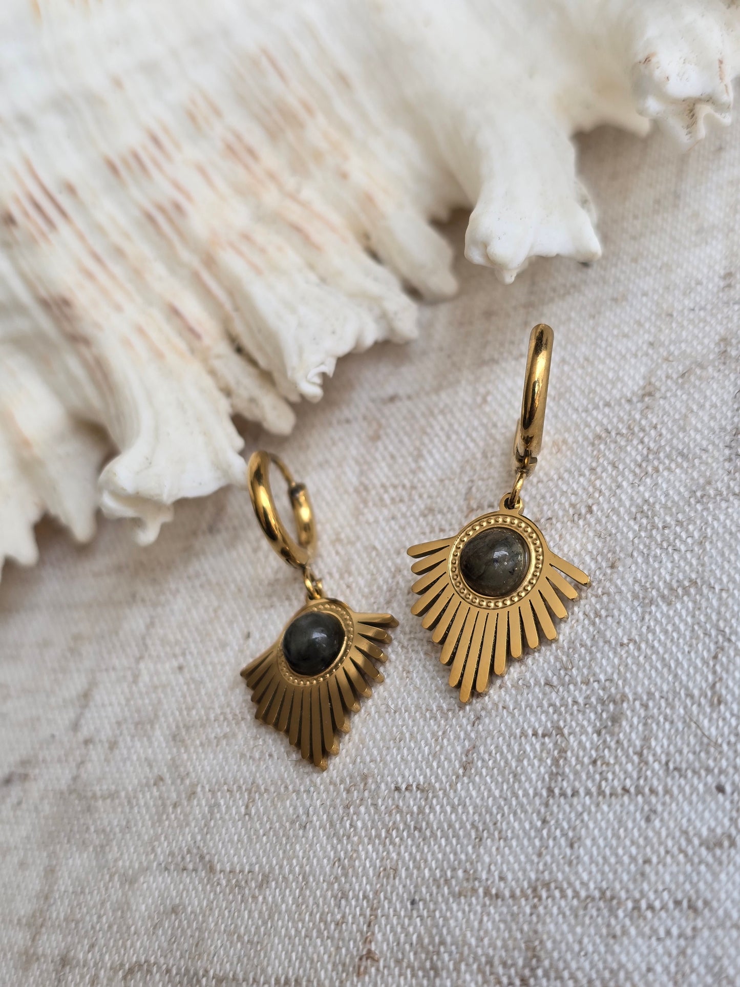 Boucles d'oreille pierres naturelles