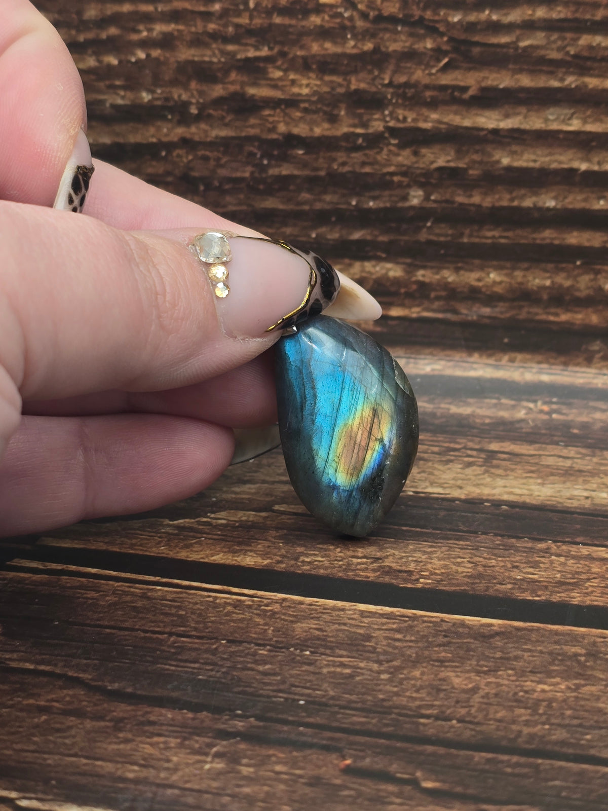 Pendentif labradorite sur chaine