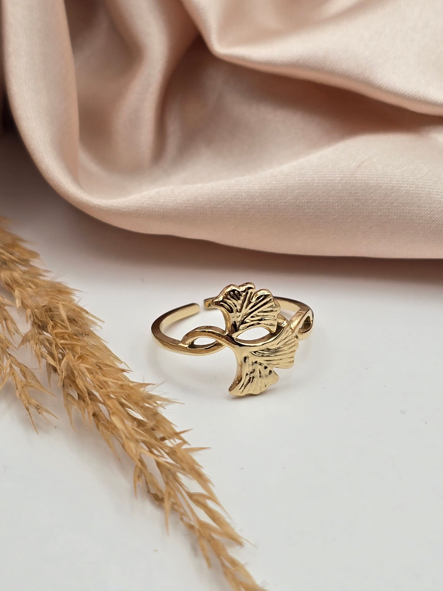 Bague ginkgo Entrelacés