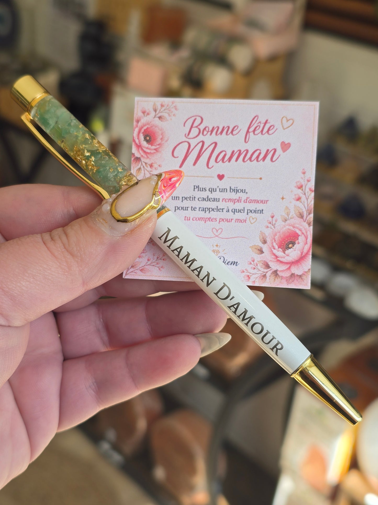 Stylo gravé "Maman d'amour"