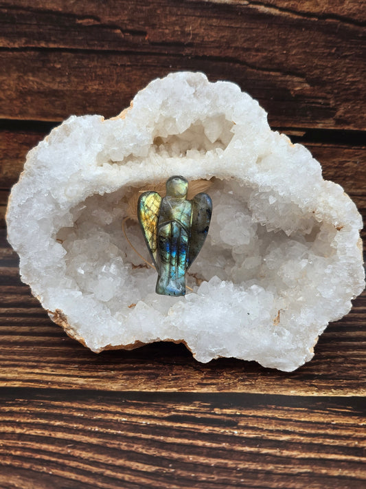 Ange en Labradorite Naturelle - Pièce unique
