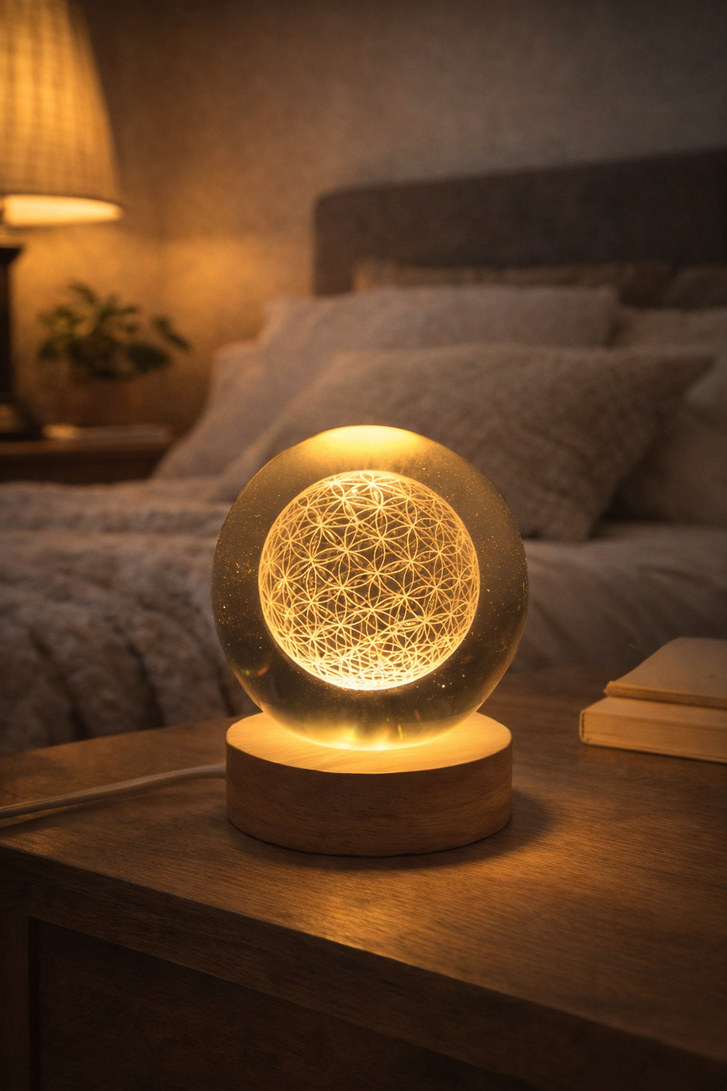 ✨ Lampe cristal Arbre de Vie – 8 cm