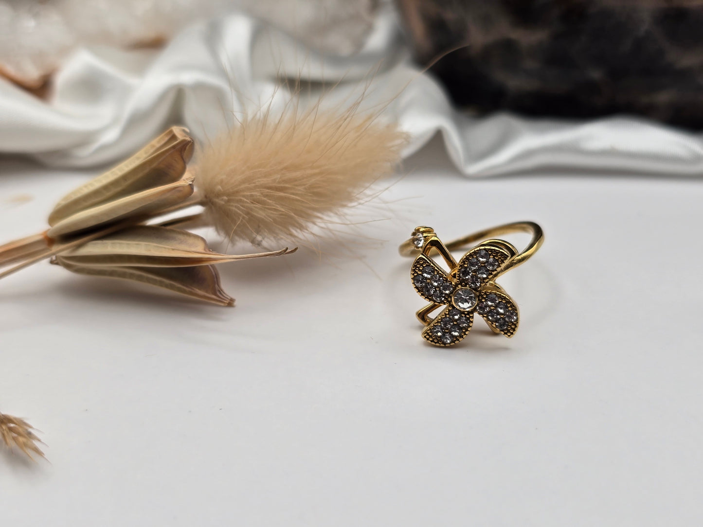 Bague anti stress " Fleur "