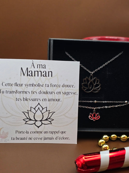 Parure Fleur de Lotus – Collier & Bracelet