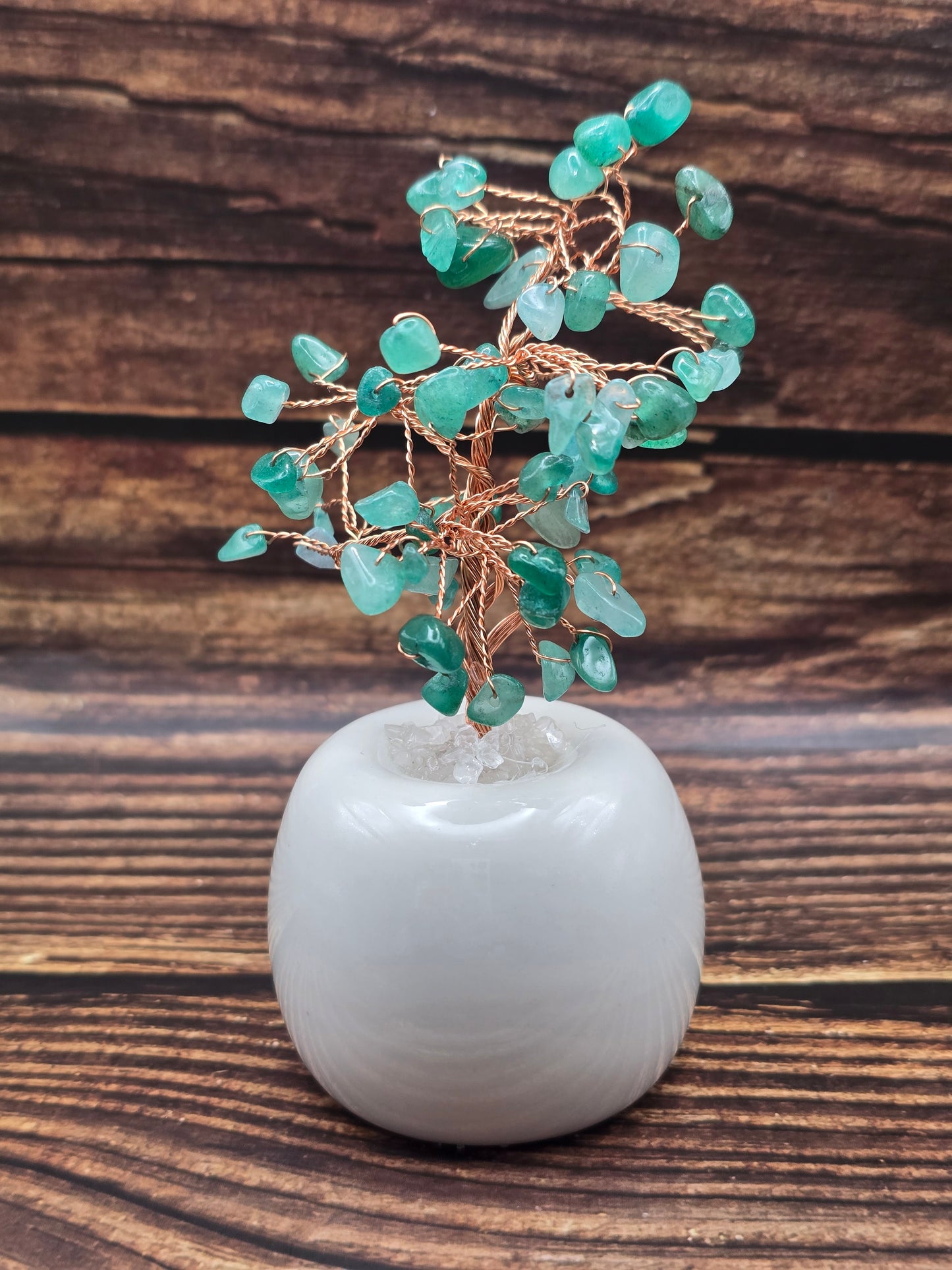Arbre de Vie en Pierre Naturelle avec Vase Céramique