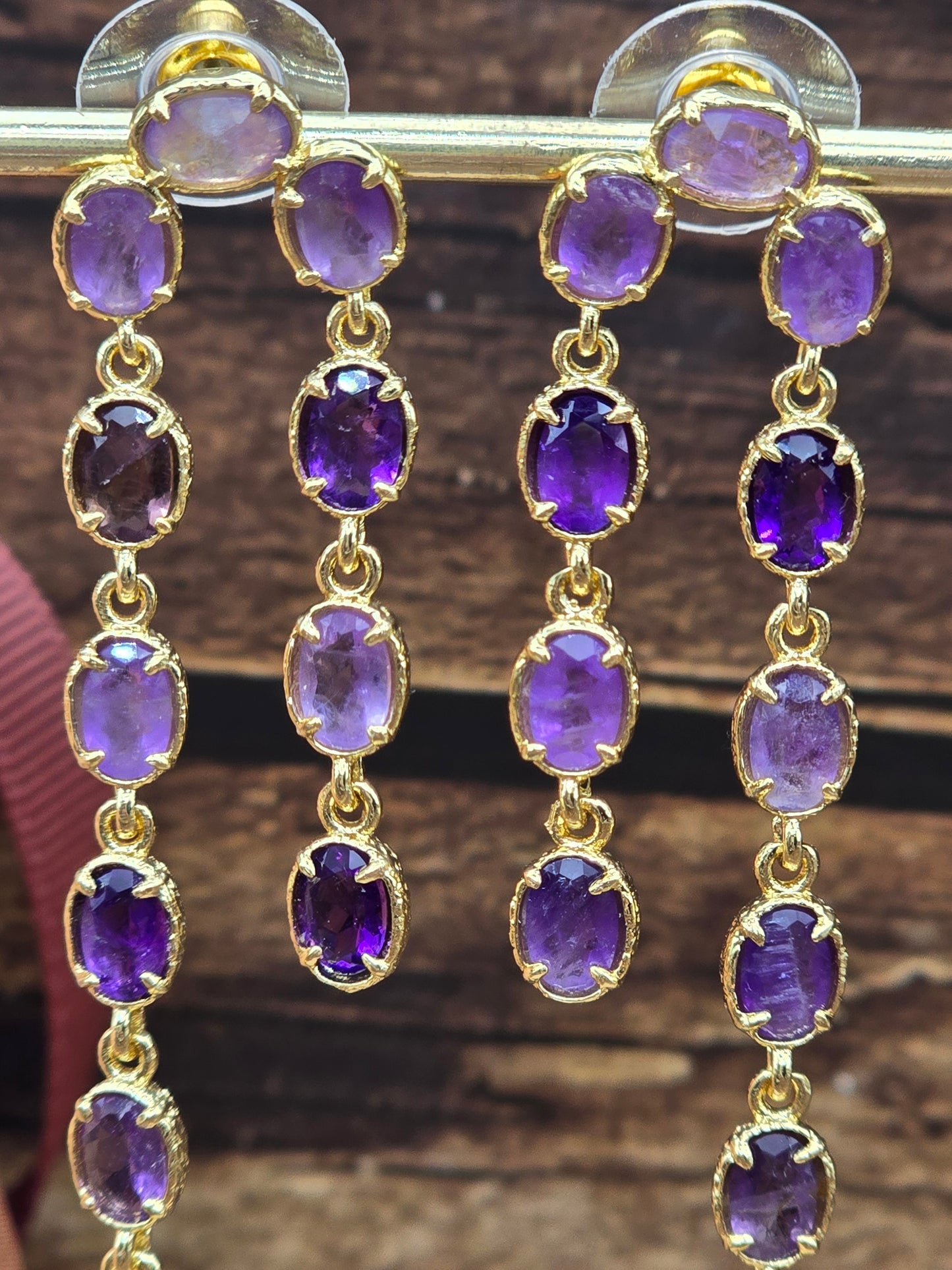 Boucles d’oreilles " Nuit d'Améthyste "