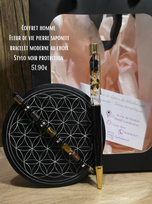Coffret homme- Fleur de vie & protection