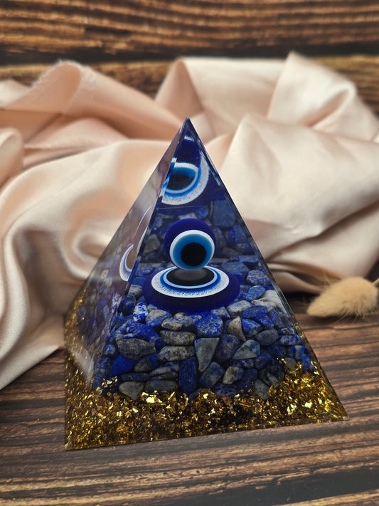 Pyramide Nazar & Lapis Lazuli – Grand modèle 8 cm