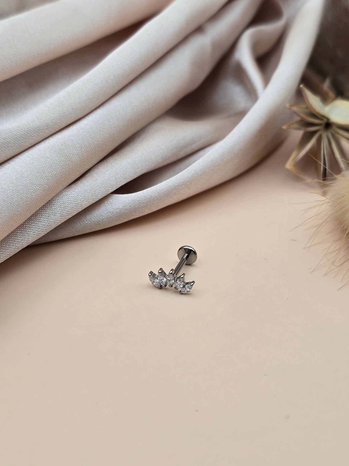 Piercing Couronne – Titane & Cristaux