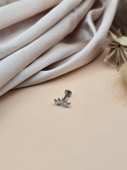 Piercing Couronne – Titane & Cristaux