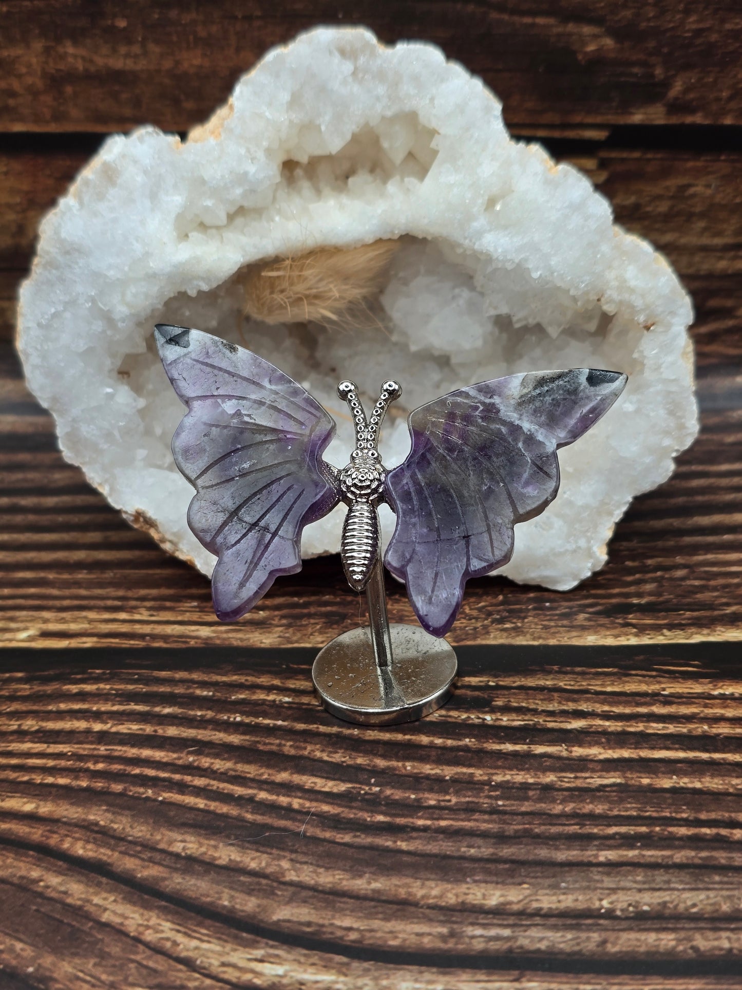 Papillon en Pierre Naturelle sur Support