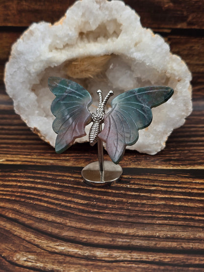 Papillon en Pierre Naturelle sur Support
