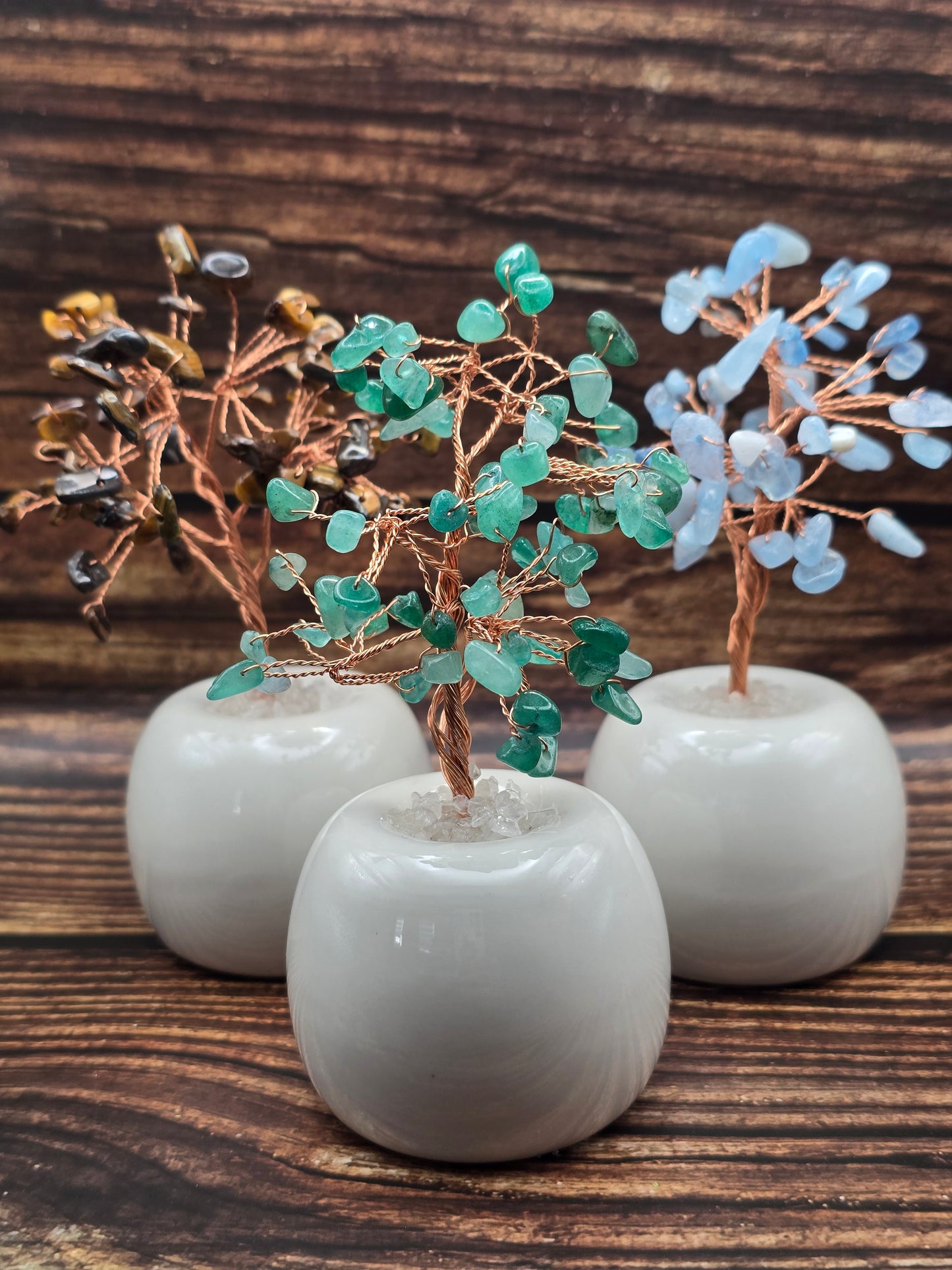 Arbre de Vie en Pierre Naturelle avec Vase Céramique