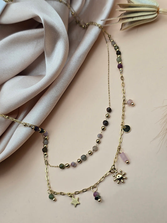 Collier celestia tourmaline multi