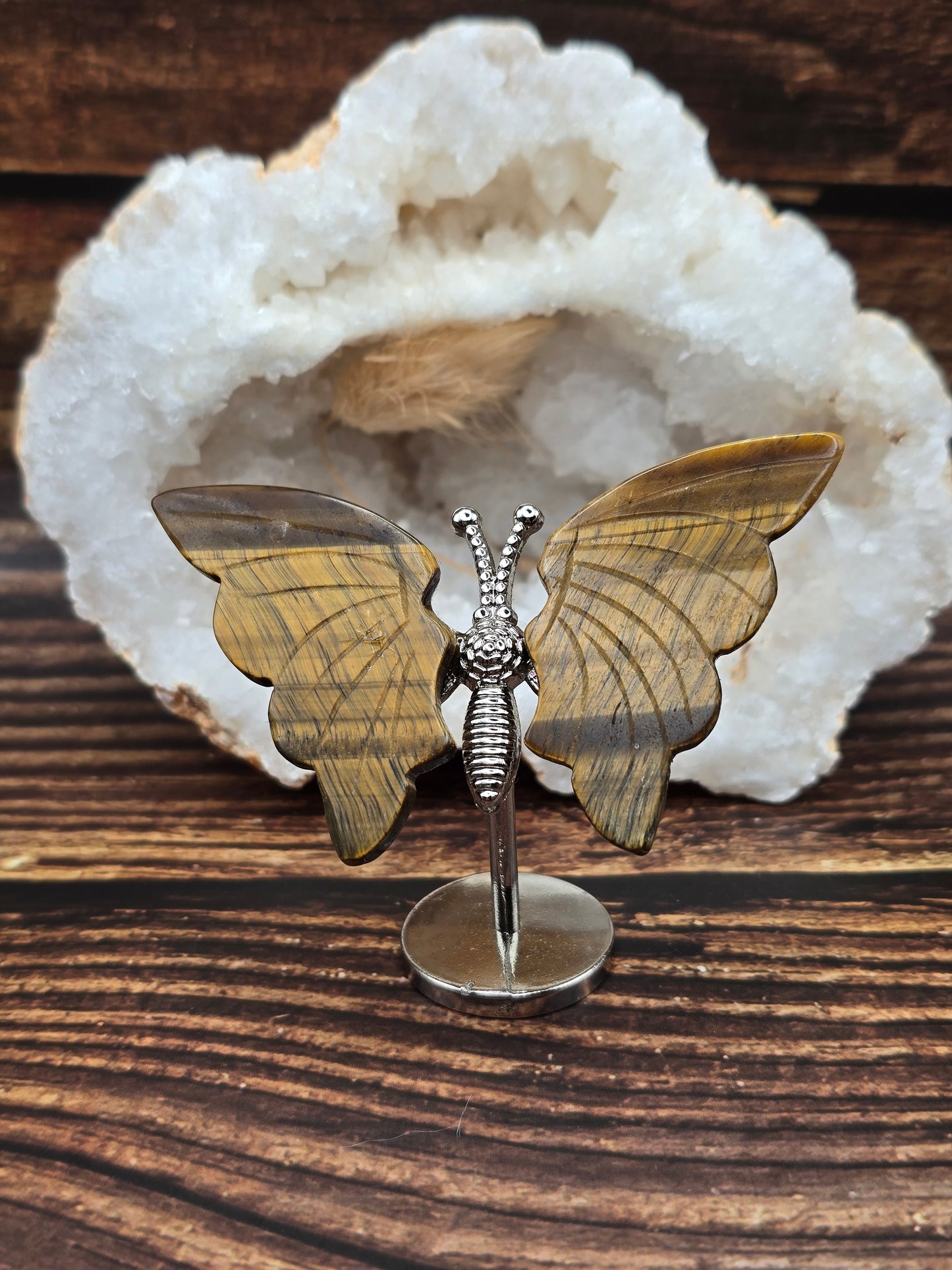 Papillon en Pierre Naturelle sur Support