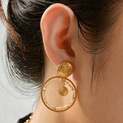 Créoles “Cercle Solaire” – Pierres naturelles