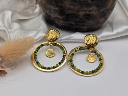 Créoles “Cercle Solaire” – Pierres naturelles