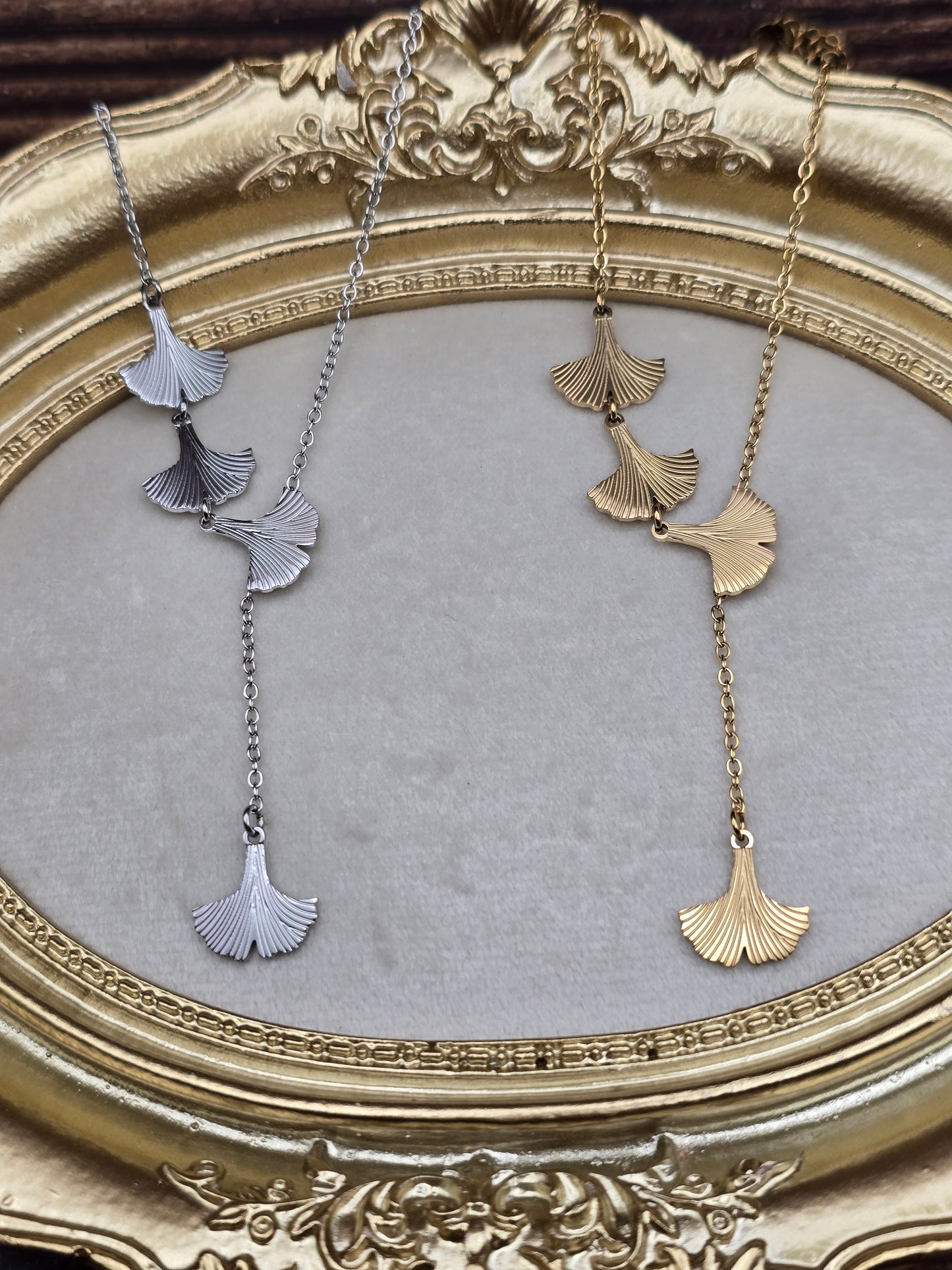Collier Ginkgo cascade