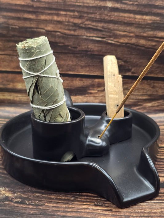 Porte Encens, Palo Santo & Sauge – Céramique Design Zen