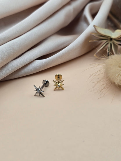 Piercing Étoile – Titane & Zirconium