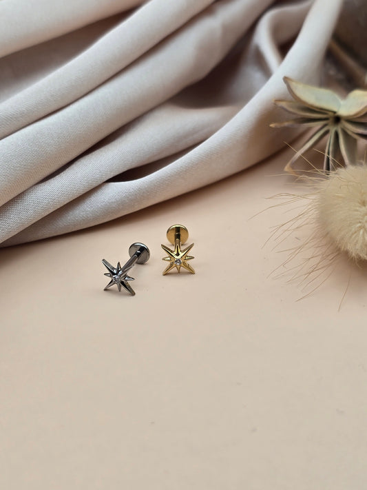 Piercing Étoile – Titane & Zirconium
