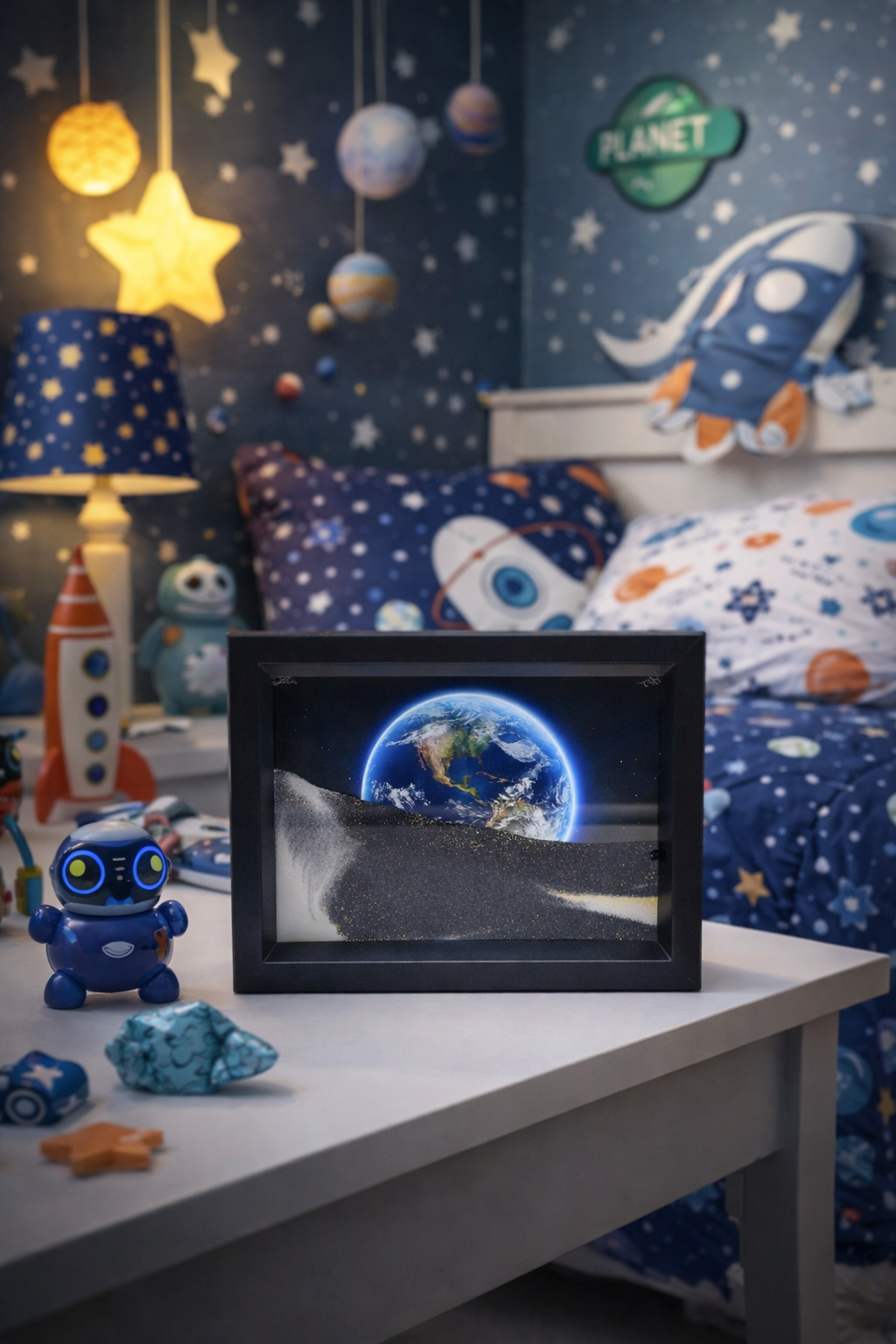 Tableau de sable planete Terre