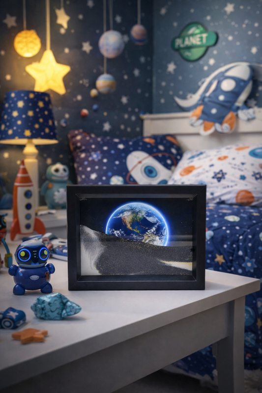 Tableau de sable planete Terre