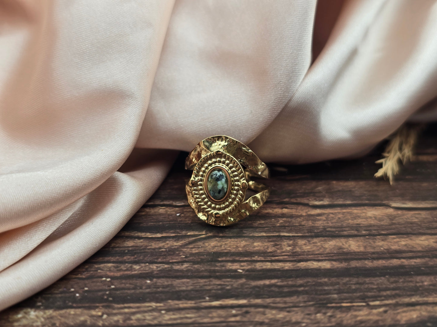 Bague bohème turquoise africaine