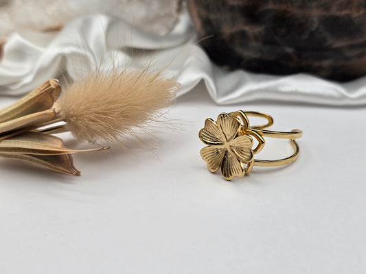 Bague anti stress trèfle