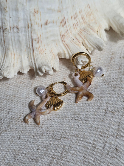 Boucles d'oreilles "Étoile oceane "