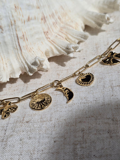 Bracelet charms lune