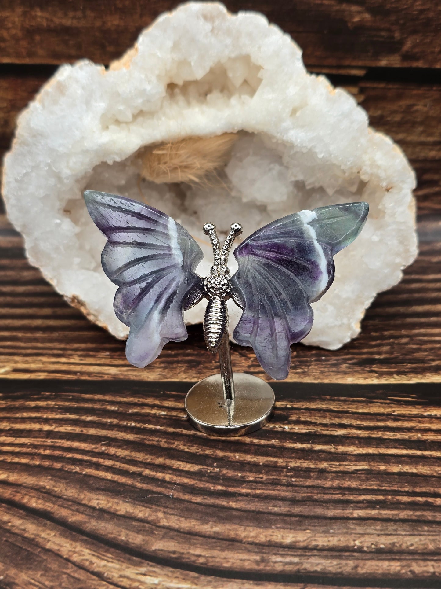 Papillon en Pierre Naturelle sur Support
