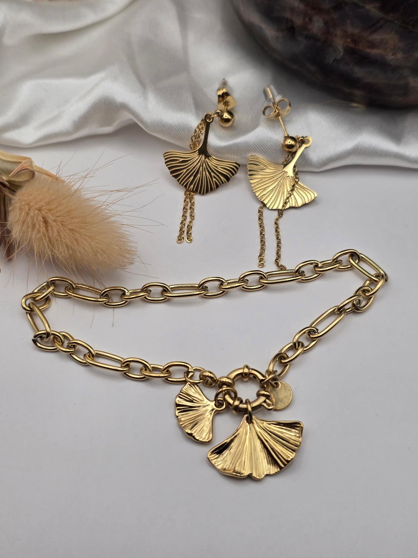 Bracelet “Feuilles de Ginkgo”