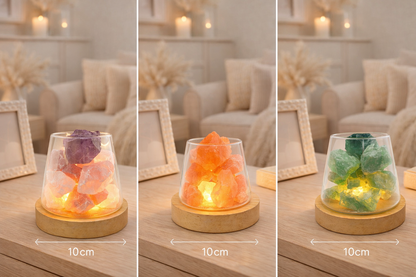 Lampe diffuseur huile essentielle de cristaux naturels