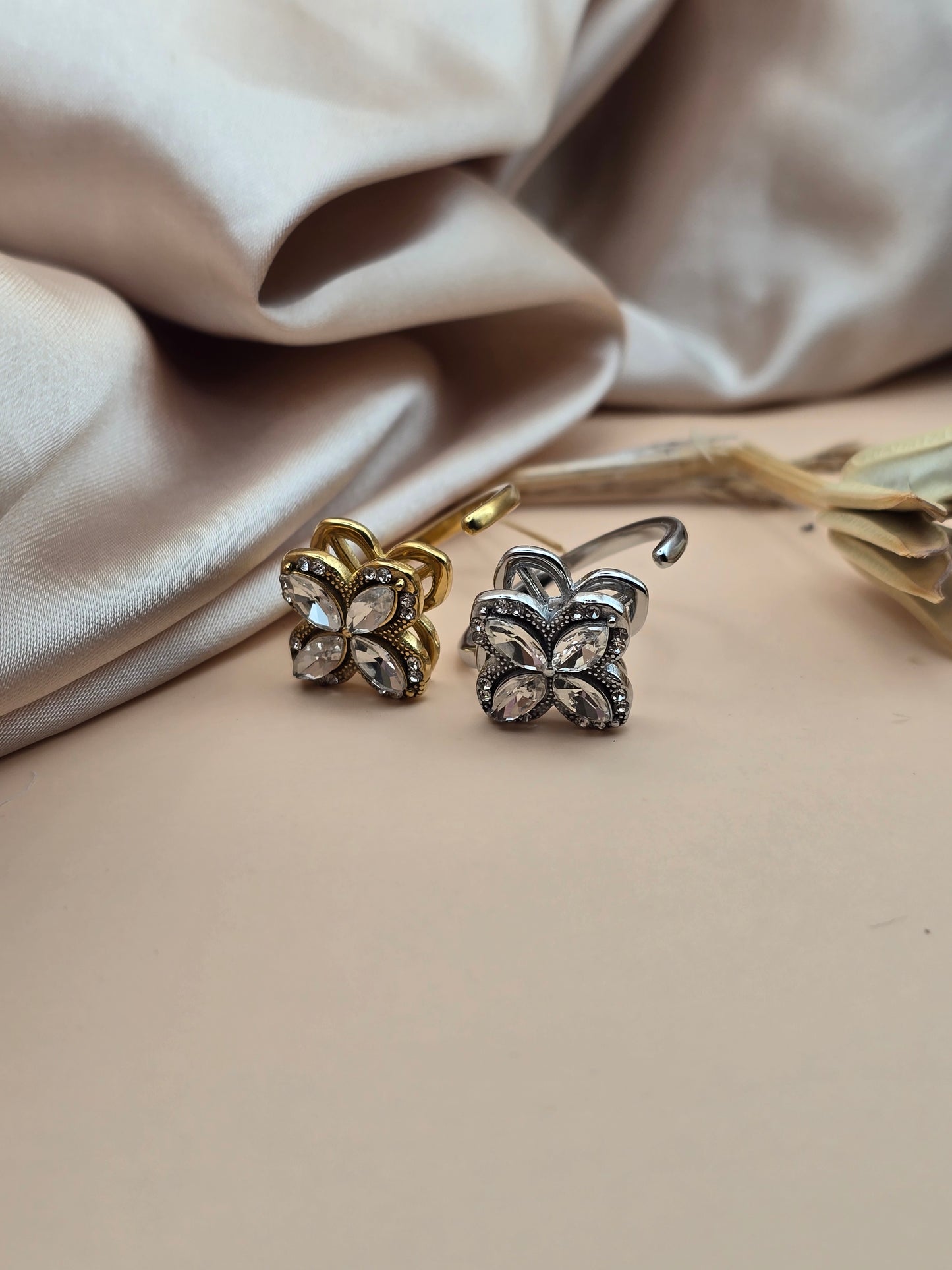 Bague anti stress fleur