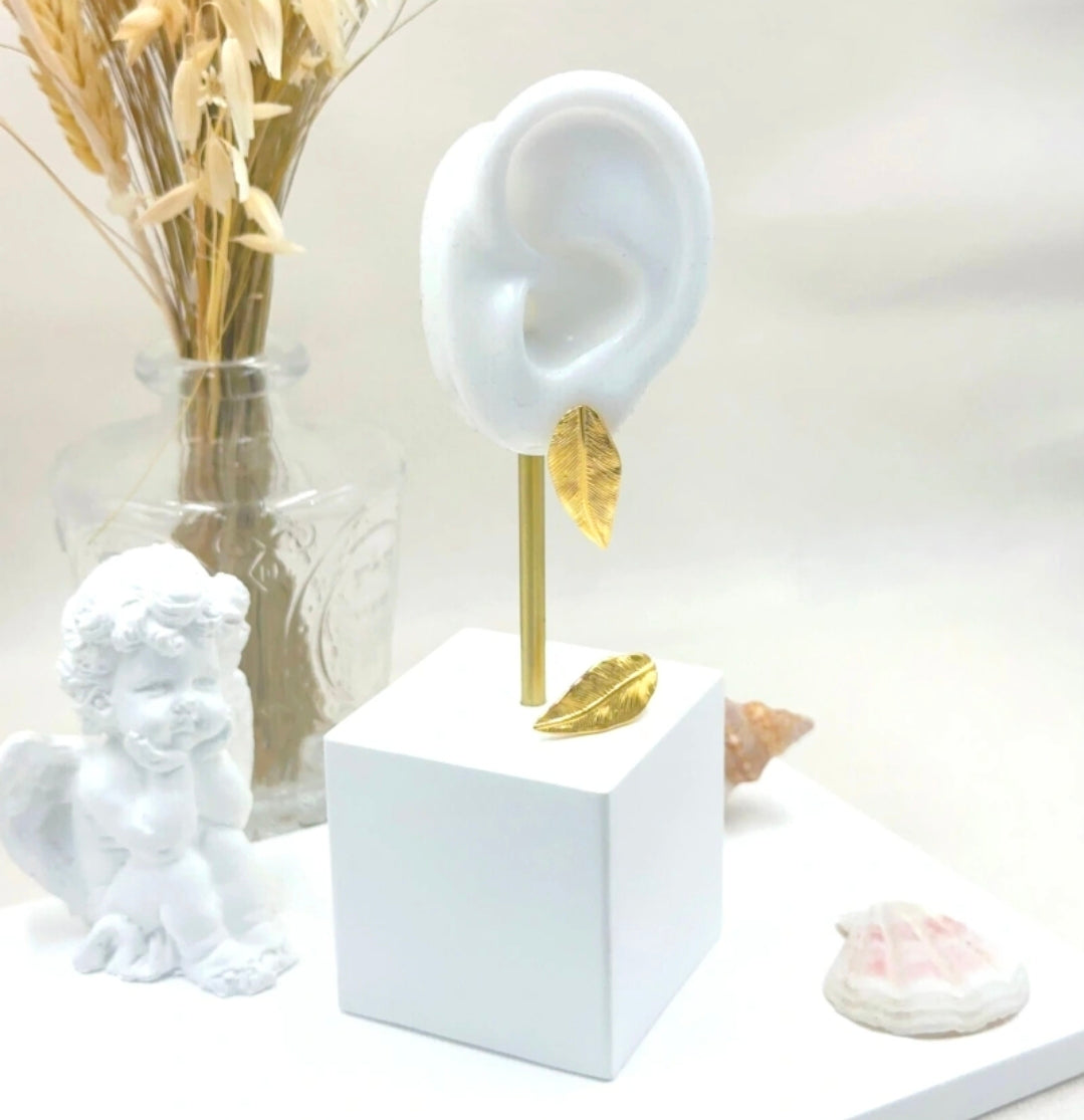 Boucles d’oreilles Feuille d’Or – Élégance & légèreté