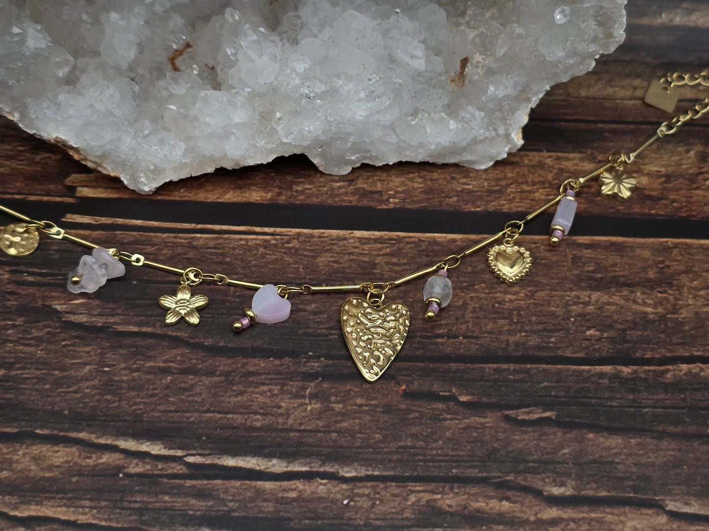 Bracelet Daphne – Quartz Rose