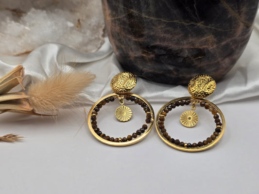 Créoles “Cercle Solaire” – Pierres naturelles