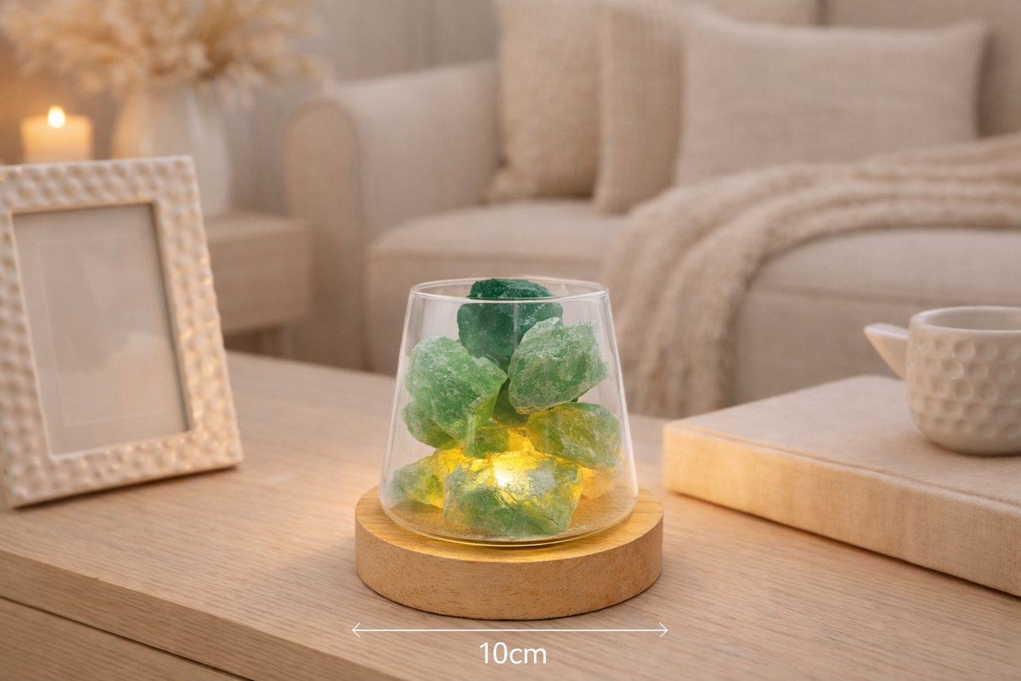 Lampe diffuseur huile essentielle de cristaux naturels